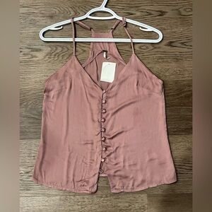 YFB Elegant Pink Button-Down Women's Top